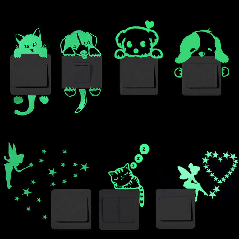 Cartoon Luminous Switch Sticker