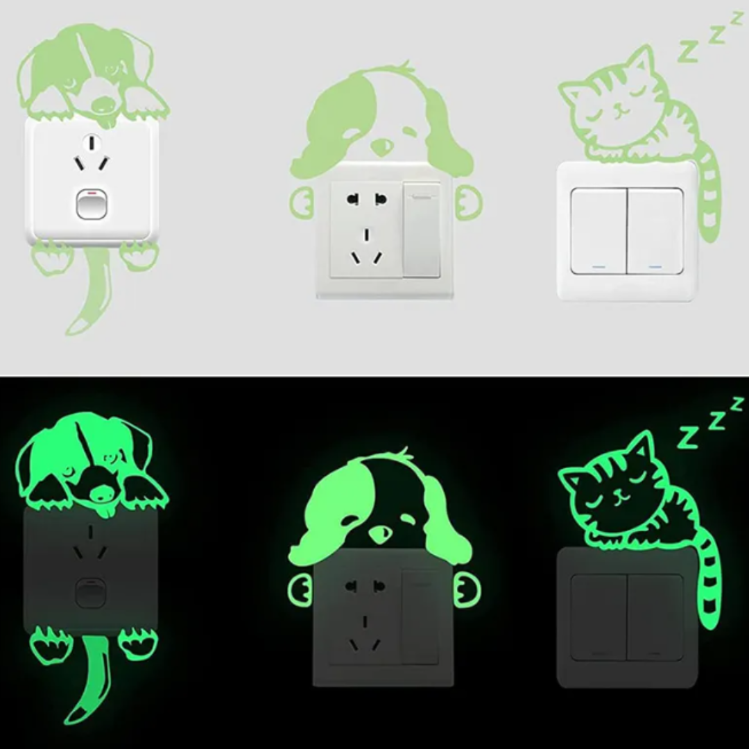 Cartoon Luminous Switch Sticker